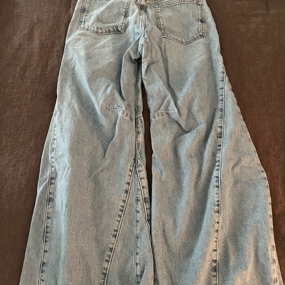 We The Free Sky Blue Wide Leg Jeans